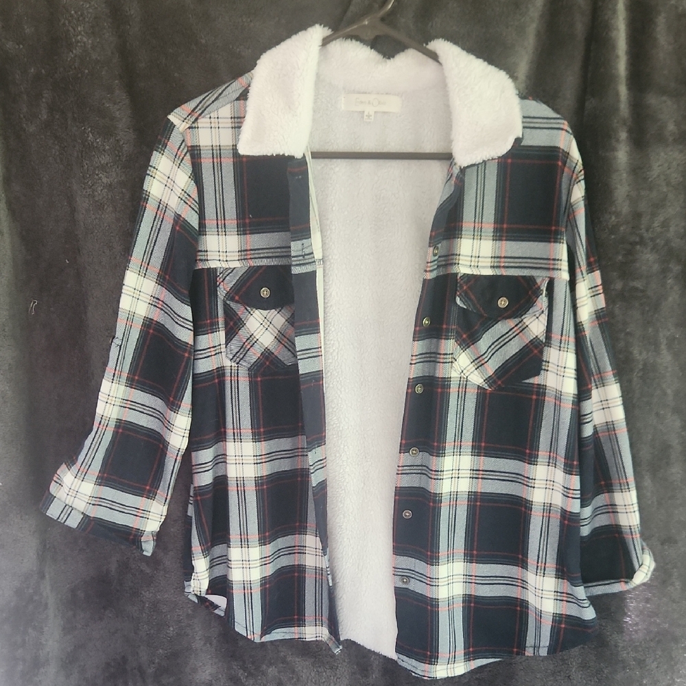 Eden & Olivia Soft White Sherpa Jacket